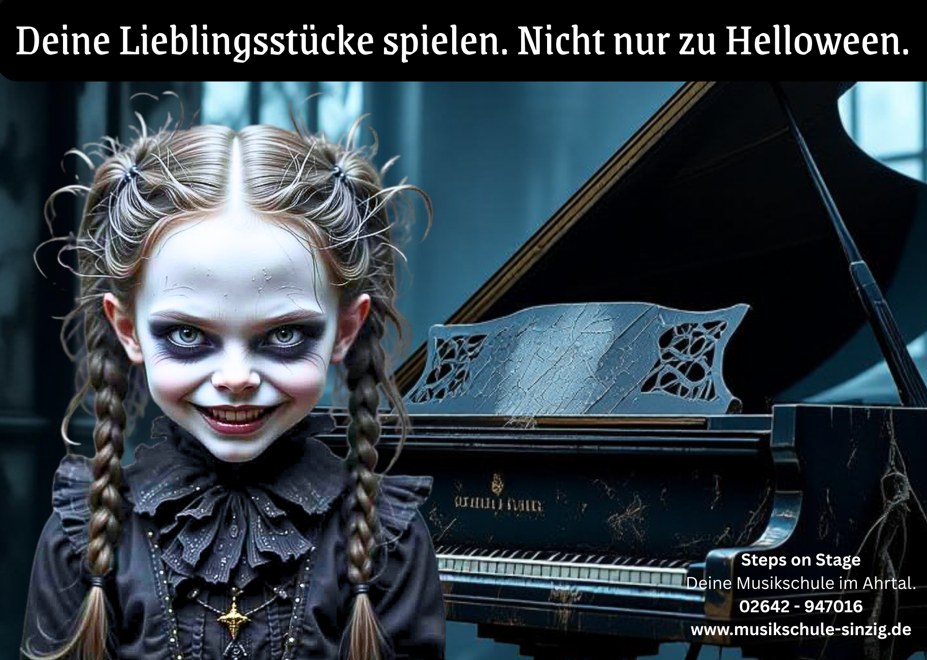 Werbeplakat der Musikschule Steps on Stage