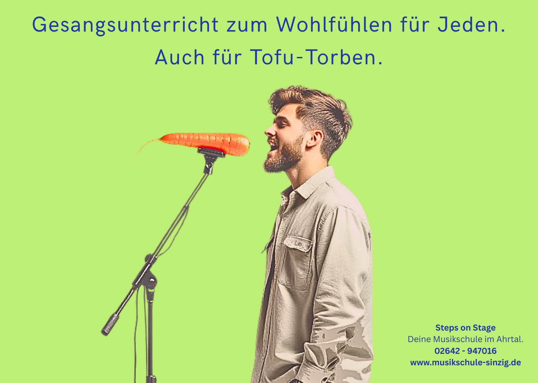 Werbeplakat der Musikschule Steps on Stage