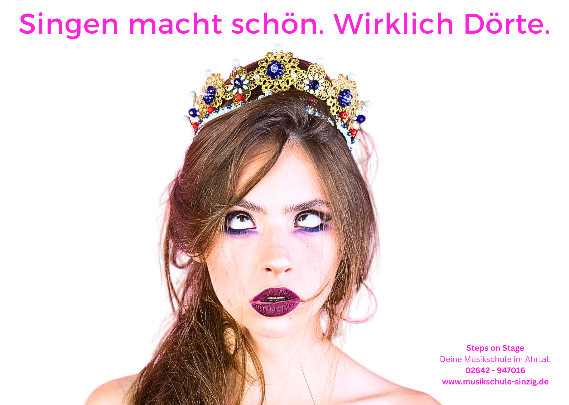 Werbeplakat der Musikschule Steps on Stage