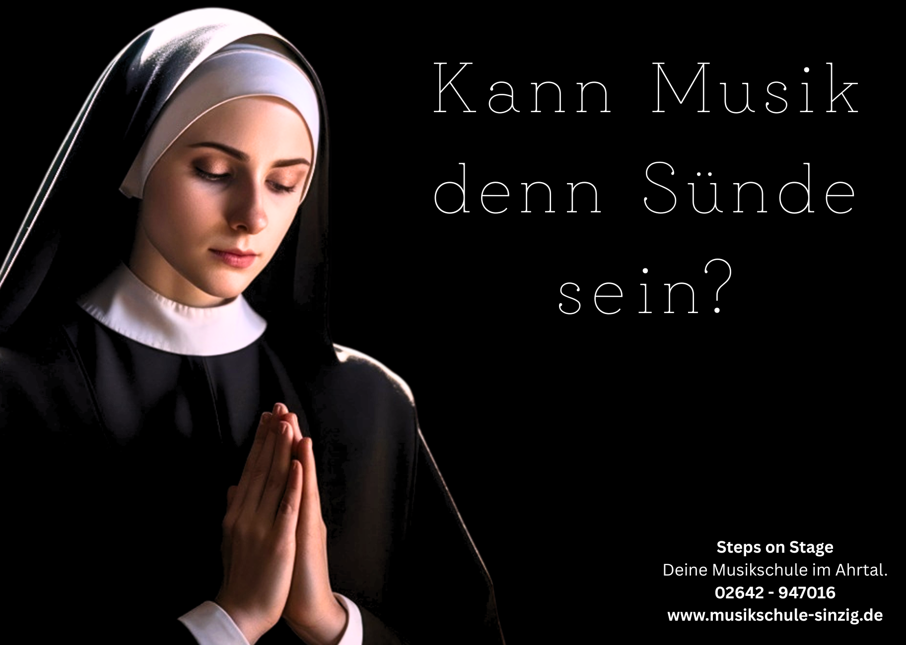 Werbeplakat der Musikschule Steps on Stage