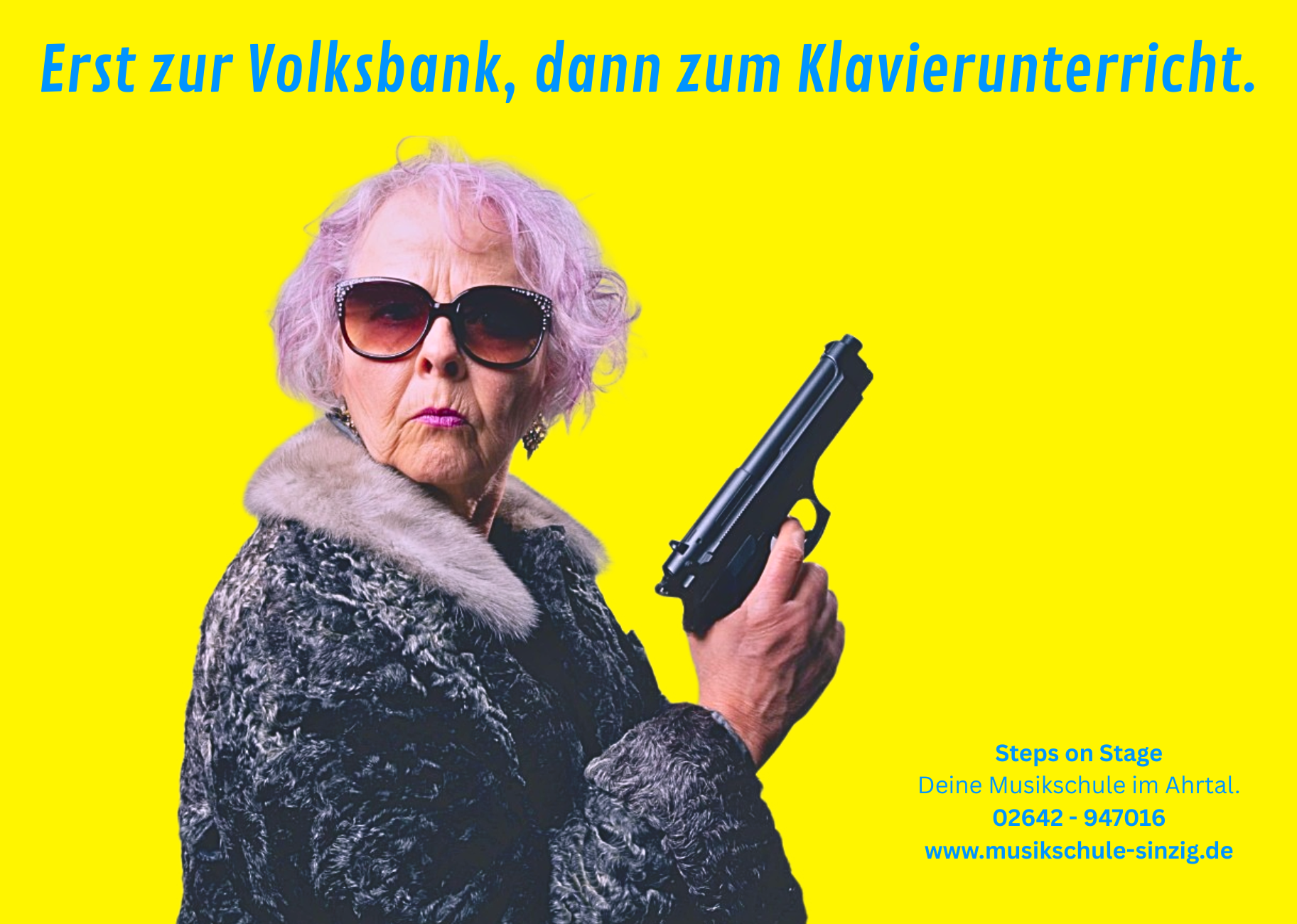 Werbeplakat der Musikschule Steps on Stage